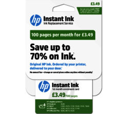 HP  Instant Ink Enrollment card - 100 pages per month